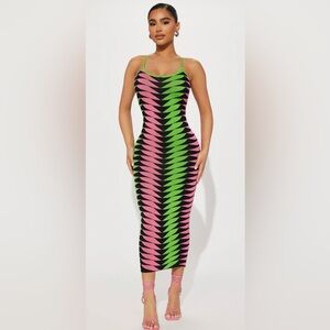 Fashion Nova Vibrant Midi Sweater Dress